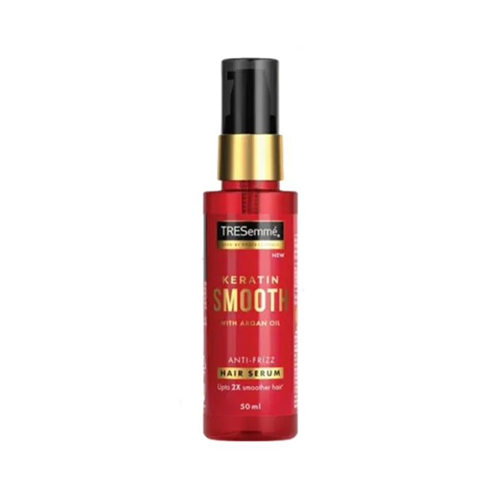 Picture of Tresemme Keratin Smooth Anti-Frizz Hair Serum 50ml with Argan Oil, for 2X Smoother Hair and Long Lasting Frizz control upto 48H even in 80% humidity
