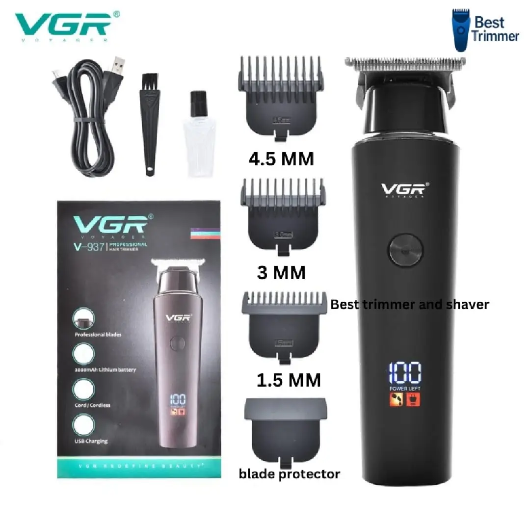 Picture of VGR V-937 Professional Rechargeable Electric Hair Trimmer With Metal Blade 