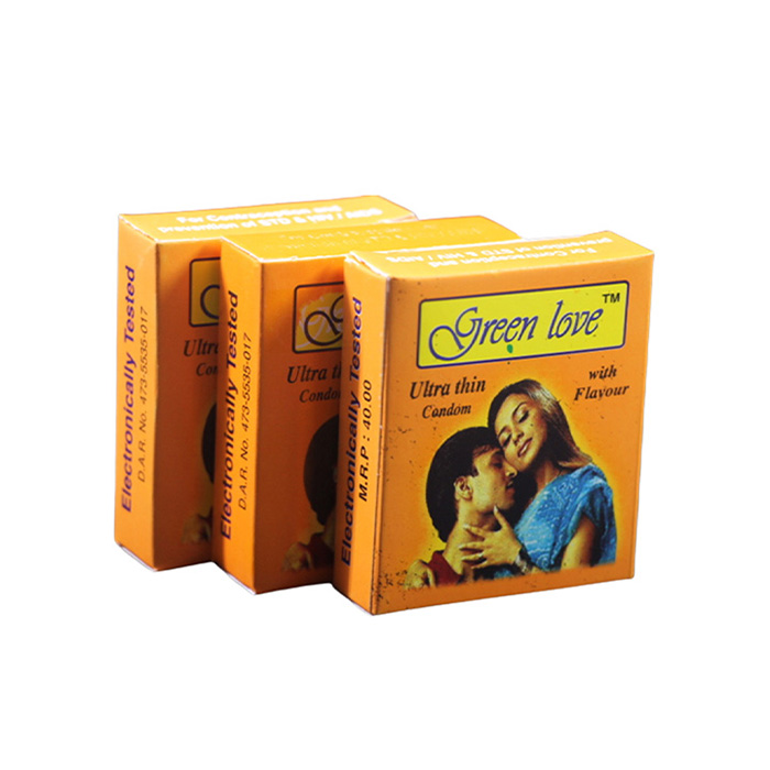 Picture of Green Love Ultra Thin Condom with Flavor - Combo Pack - 3 Pack - 3x3=9pcs Condom
