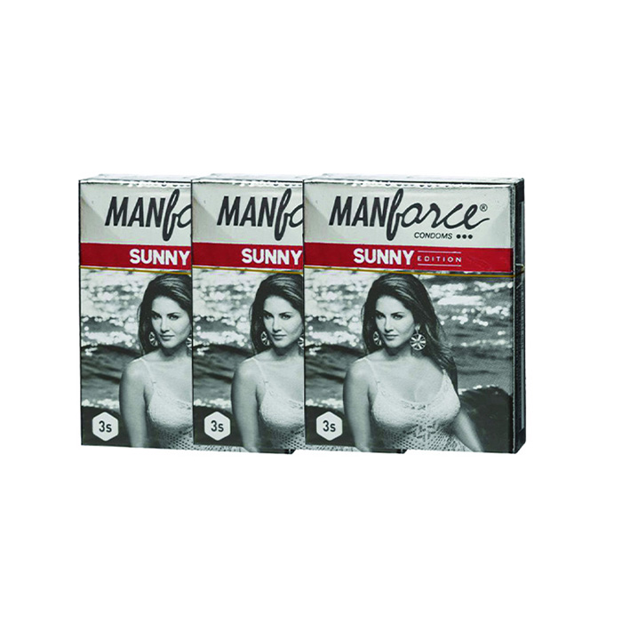 Picture of Manforce - Ribbed & Dotted Sunny Edition Condoms - Combo Pack - 3 Pack - 3x3=9pcs - Condom