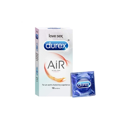 Picture of Durex Air Ultra Thin / Extra Thin Condom for an Earth Shattering Experience - 10pcs Pack (Made In India)