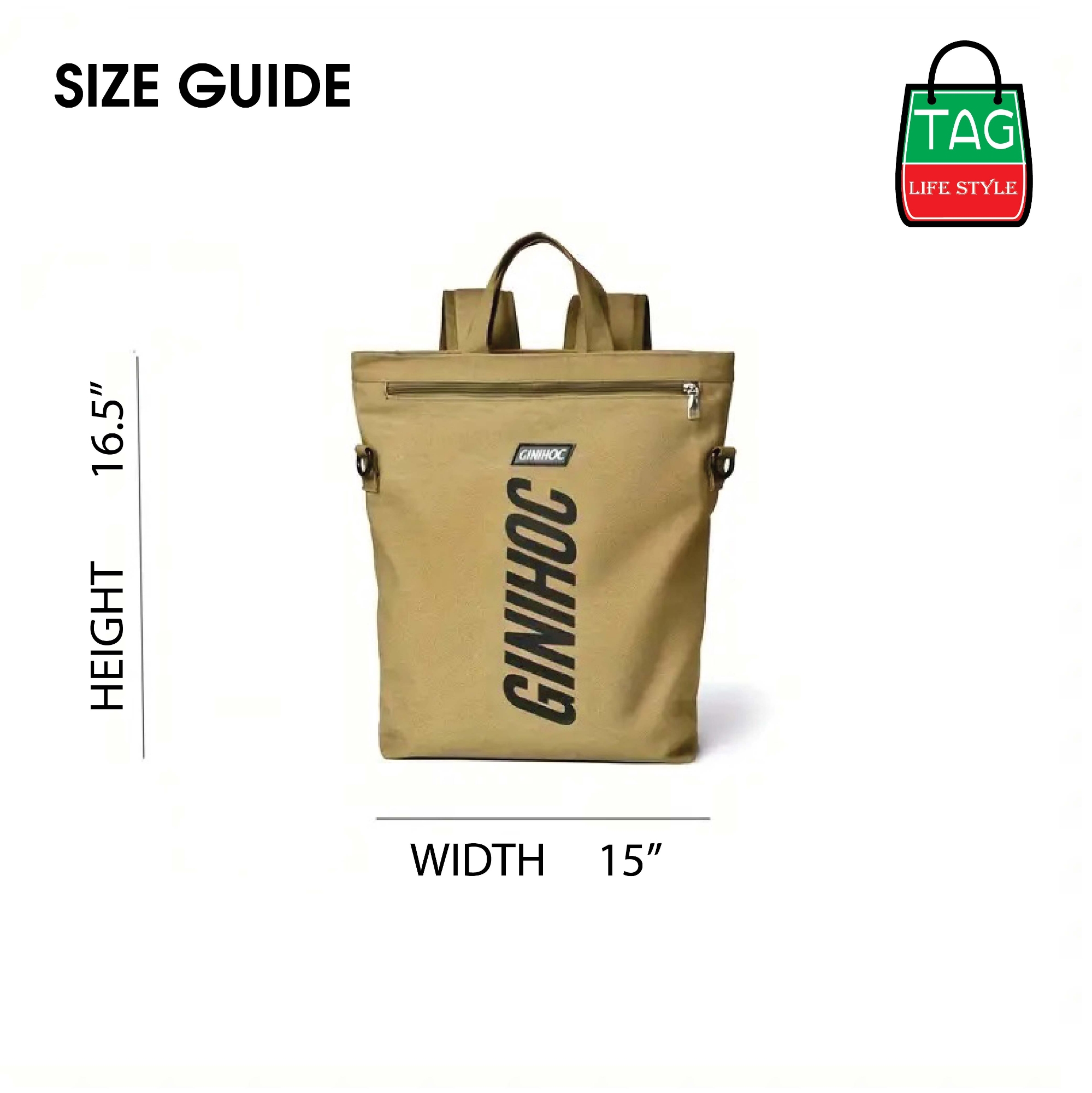 Picture of TAG Lifestyle Classic 3 in 1 Laptop Backpack Grey Color for Men/Women Canvas Crossbody bag Convertible Backpack Messenger Shoulder Bag Business Briefcase Travel Handbag for Men and Women