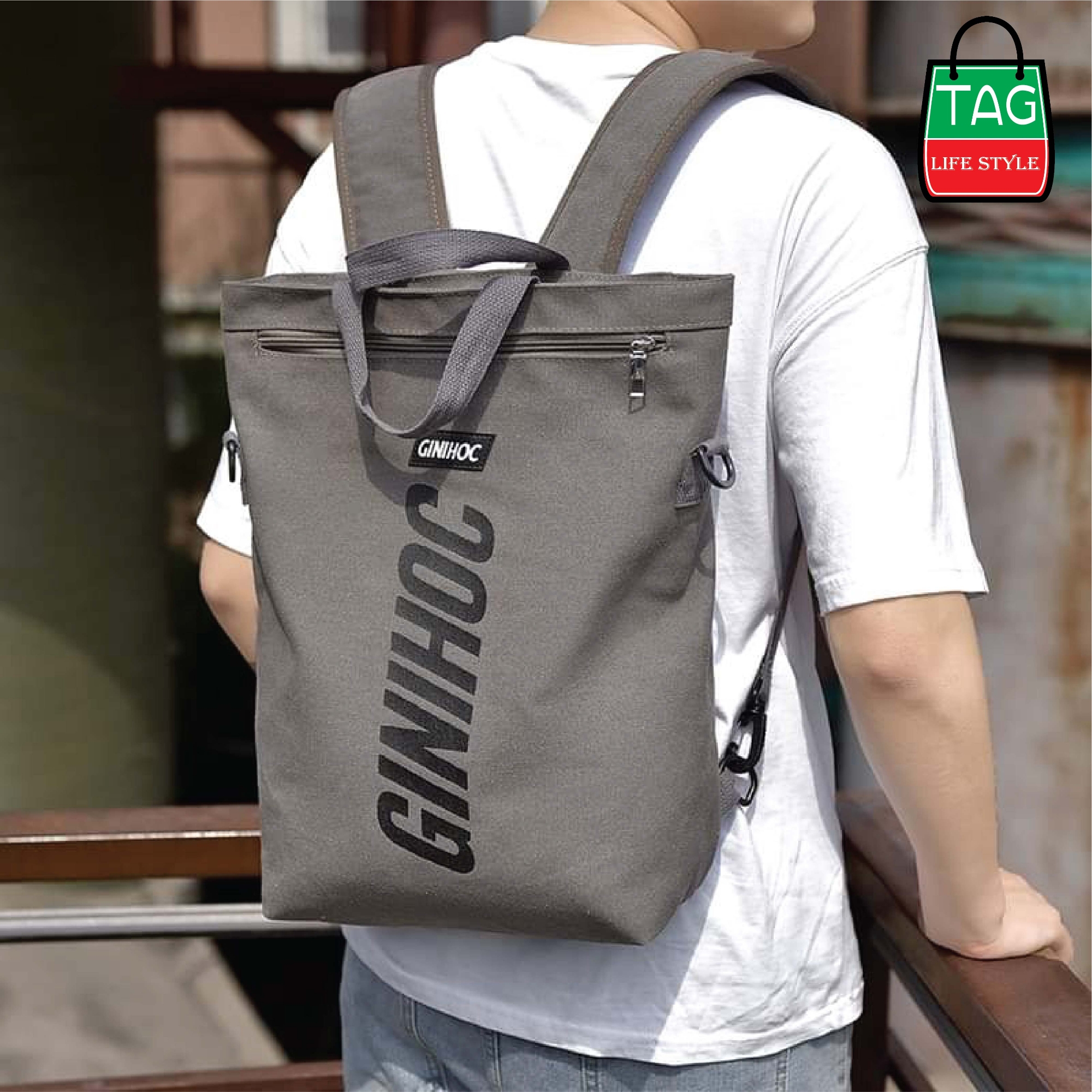 Picture of TAG Lifestyle Classic 3 in 1 Laptop Backpack Brown Color for Men/Women Canvas Crossbody bag Convertible Backpack Messenger Shoulder Bag Business Briefcase Travel Handbag for Men and Women