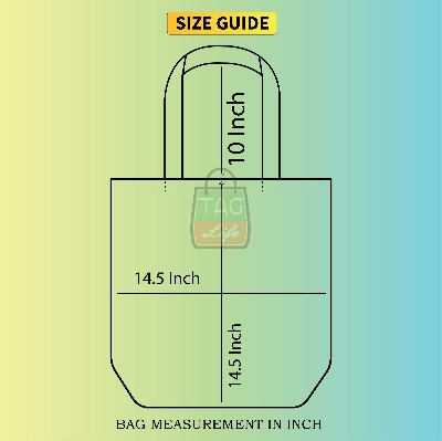 Picture of TAG Lifestyle Canvas Tote Bag GENTLE WOMAN Design With Outside Pocket Off White Color Tote Bag for girls For University/College/Trendy Fashionable Women