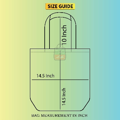 Picture of TAG Lifestyle Canvas Tote Bag GENTLE WOMAN Design With Outside Pocket Black Color Tote Bag for girls For University/College/Trendy Fashionable Women