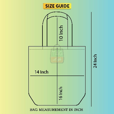 Picture of TAG Lifestyle Canvas Tote Bag YOU GOT THIS Design With Outside Pocket Brown Color Tote Bag for girls For University/College/Trendy Fashionable Women