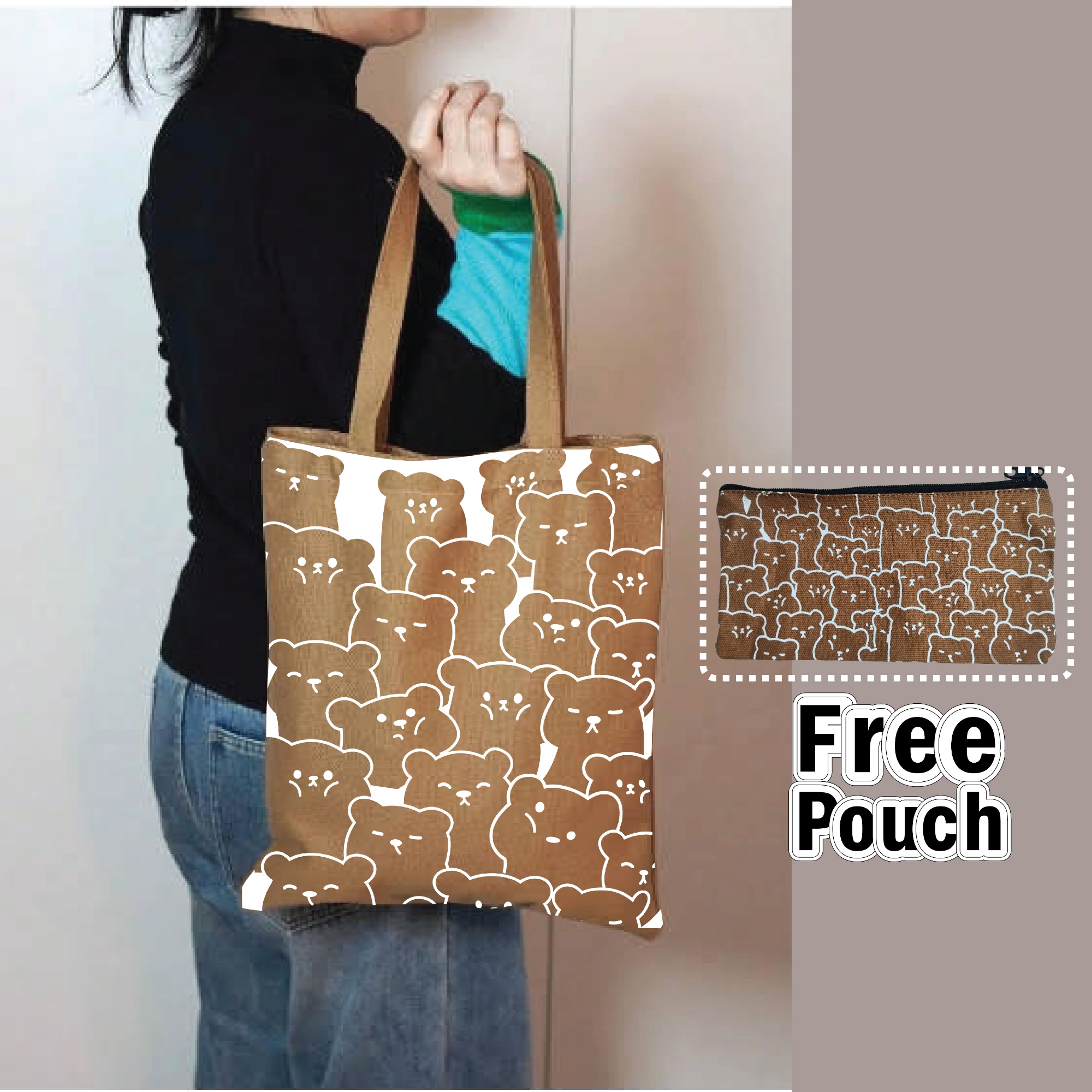 Picture of TAG Lifestyle Canvas Tote Bag, Stylish Canvas Bag, Hand and Shoulder Bag for University, College student -Trendy Fashionable Tote Bag for Women and Girls