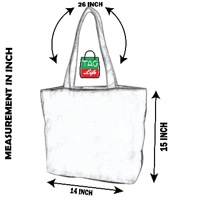 Picture of TAG Lifestyle love design Canvas Tote Bag/Fashionable Mixed Color Tote Bag With Zipper Enclosure for girls For University/College/Trendy Fashionable Women