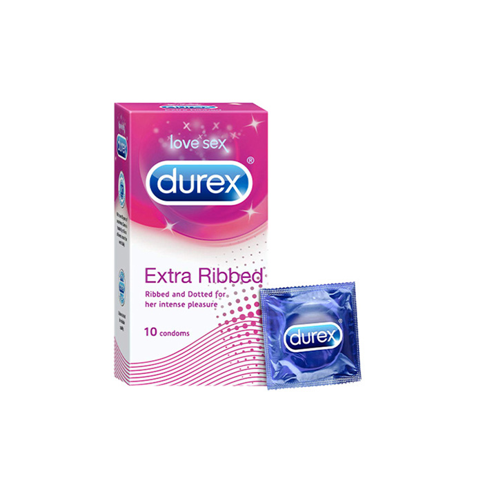 Picture of Durex Extra Ribbed and Dotted Condoms (Large Pack)