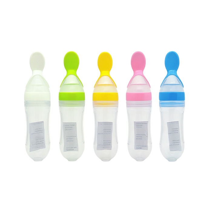 Picture of Baby Smile Rice Powder Feeder 90ml Silicone Bottle with Plastic Spoon