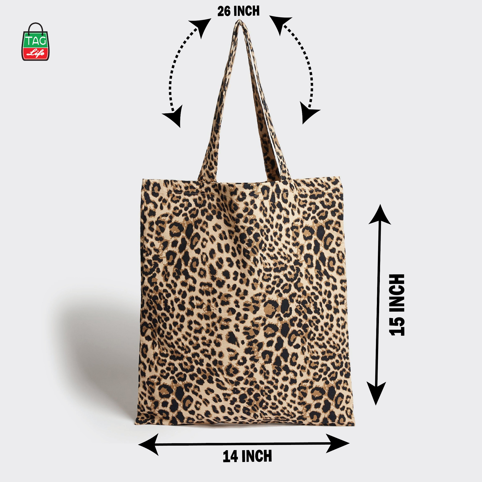 Picture of TAG Lifestyle Canvas Tote Bag/Fashionable  Tiger designTote Bag With Zipper Enclosure for Girls For University/College/Trendy Fashionable Women