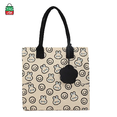 Picture of TAG Lifestyle Canvas Tote Bag/Fashionable  Exclusive design Tote Bag With Zipper Enclosure for Girls For University/College/Trendy Fashionable Women