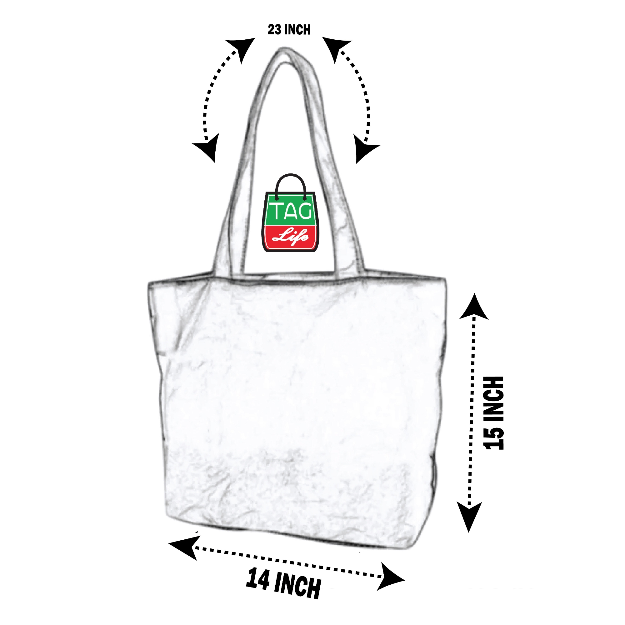 Picture of TAG Lifestyle Canvas Tote Bag/Fashionable  Exclusive design Tote Bag With Zipper Enclosure for Girls For University/College/Trendy Fashionable Women