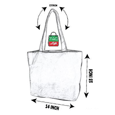 Picture of TAG Lifestyle Canvas Tote Bag/Fashionable  Exclusive design Tote Bag With Zipper Enclosure for Girls For University/College/Trendy Fashionable Women
