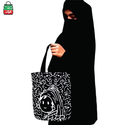 Picture of TAG Lifestyle Canvas Tote Bag/Fashionable  Exclusive design Tote Bag With Zipper Enclosure for Girls For University/College/Trendy Fashionable Women