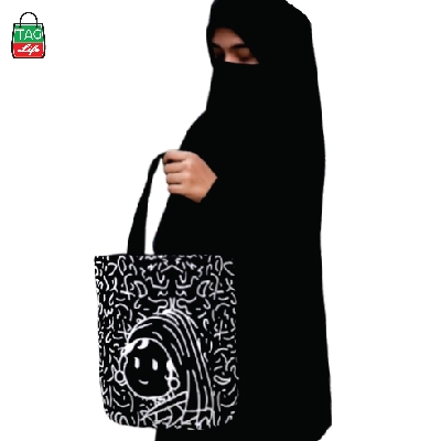 Picture of TAG Lifestyle Canvas Tote Bag/Fashionable  Exclusive design Tote Bag With Zipper Enclosure for Girls For University/College/Trendy Fashionable Women