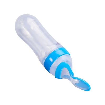 Picture of Baby Smile Rice Powder Feeder 90ml Silicone Bottle with Plastic Spoon