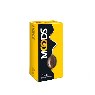 Picture of Moods Chocolate Flavored Dotted Condom 12pcs Pack (Made in India)