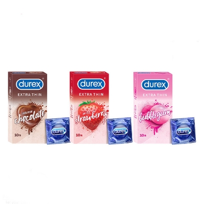 Picture of Valentine Special Gift Box | Durex Extra Thin Chocolate, Strawberry & Bubblegum Flavored 10pcs Pack 3 Combo Pack | With Gift