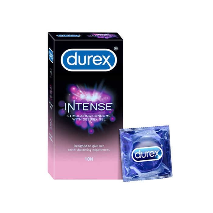 Picture of Durex Intense Condoms for Her Dotted and Ribbed Condom with Desirex Gel - 10pcs Pack