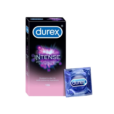 Picture of Durex Intense Condoms for Her Dotted and Ribbed Condom with Desirex Gel - 10pcs Pack
