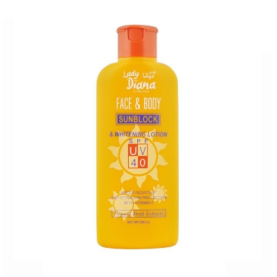 Picture of Lady Diana Sunblock SPF UV 40 Face & Body Lotion 200ml (Made in UAE)