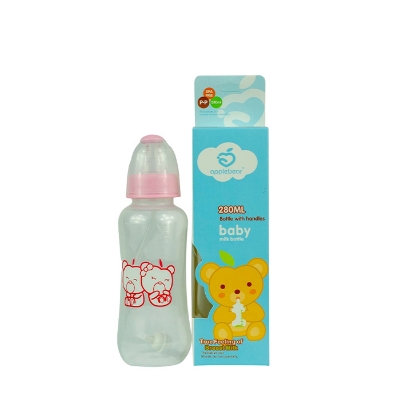Picture of Baby Feeder Apple Bear PP Feeding Plastic Bottle with Silicone Nipple 280ml