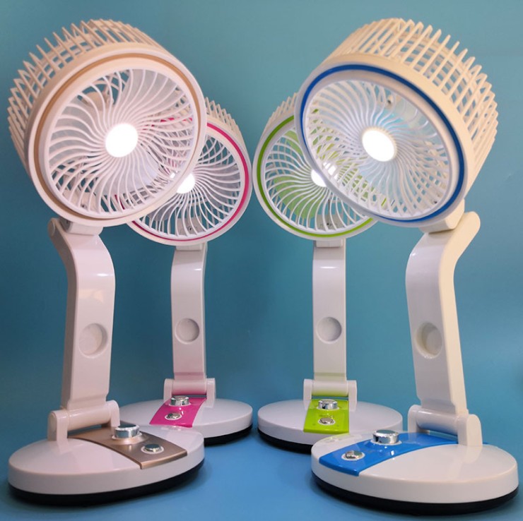 Rechargeable Folding Table Fan with Led Light ZangSportsonline shop bangladeshothoba.com