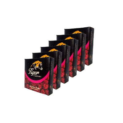 Picture of Tiger - Ultra Thin Rose Flavour Condom - Combo Pack - 6 Packs - 3x6=18pcs
