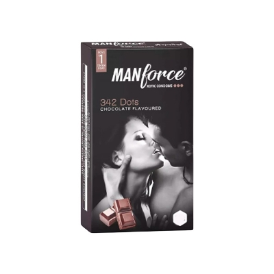 Picture of Manforce Xotic Condom 342Dots Chocolate Flavour Condoms Full Box - 3x12=36pcs