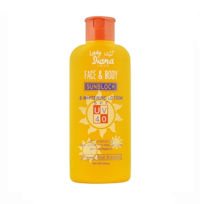 Picture of Lady Diana Sunblock SPF UV 40 Face & Body Lotion 200ml (Made in UAE)