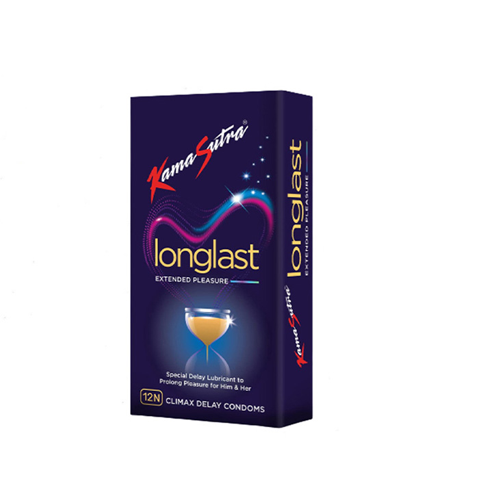 Picture of KamaSutra LongLast Condom for Extended Pleasure Climax Delay Condom 12pcs Pack | Made in India