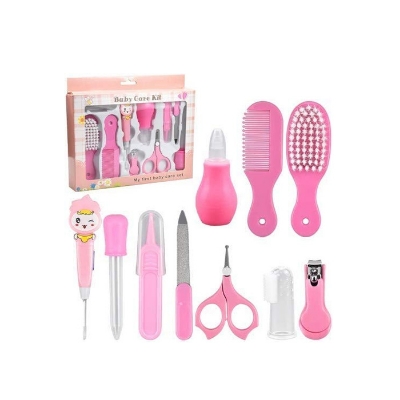 Picture of Baby Health Care Gift Kit - Newborn Baby Care Accessories 10pcs - Portable Baby Care Kit Nursing Baby Heath and Grooming - Blue & Pink