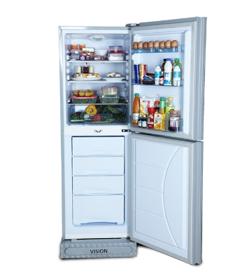 Buy VISION Glass Door Refrigerator RE-238 Liter Mirror Jaba Flower Bottom Mount at Best Price In Bangladesh