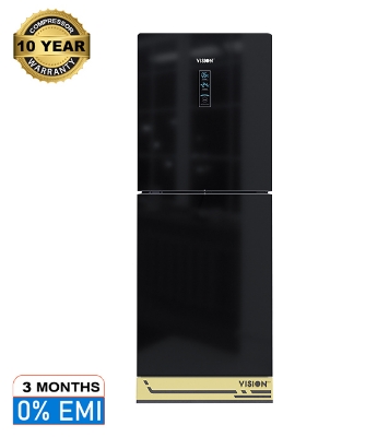 Buy VISION Glass Door Refrigerator RE-309 Liter NF Black at Best Price in Bangladesh	