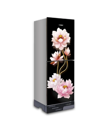 Buy VISION Glass Door Refrigerator RE-142 Liter Lotus Flower Top Mount at Best Price in Bangladesh