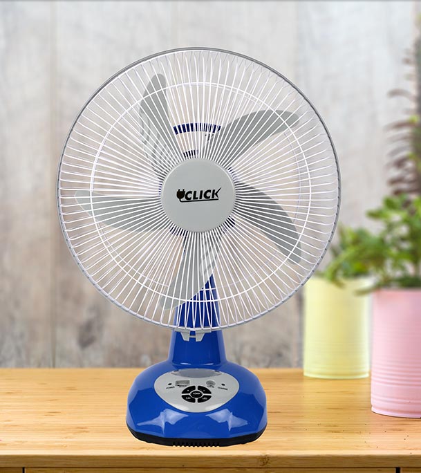 Buy CLICK Rechargeable Table Fan-14''(Blue) Online at Best Price	