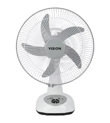 Buy VISION Rechargeable Table Fan 14''(White) USB Charger Online at Best Price