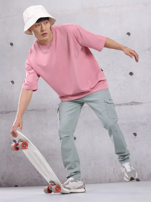 Picture of Oversized Plain T-Shirt – Pink