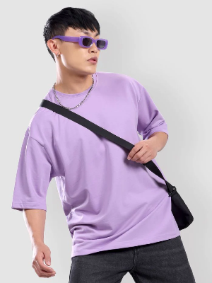 Picture of Oversized Plain T-Shirt – Purple