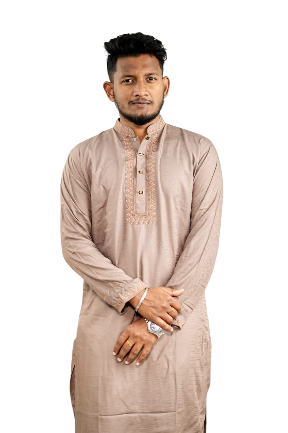 Picture of 100% cotton slub Premium Quality Luxury Design Panjabi