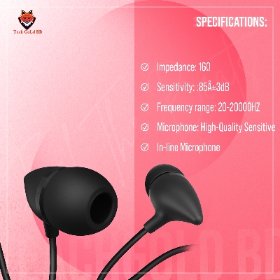 Picture of UiiSii C100 Earphone – Black Color