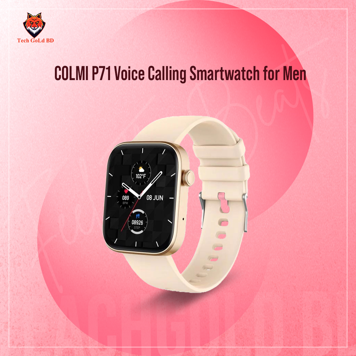 Picture of COLMI P71 Voice Calling Smartwatch Men Health Monitoring IP68 Waterproof Smart Notifications Voice  \  No product will be return after The Seal is brokenAssistant Smart Watch Women