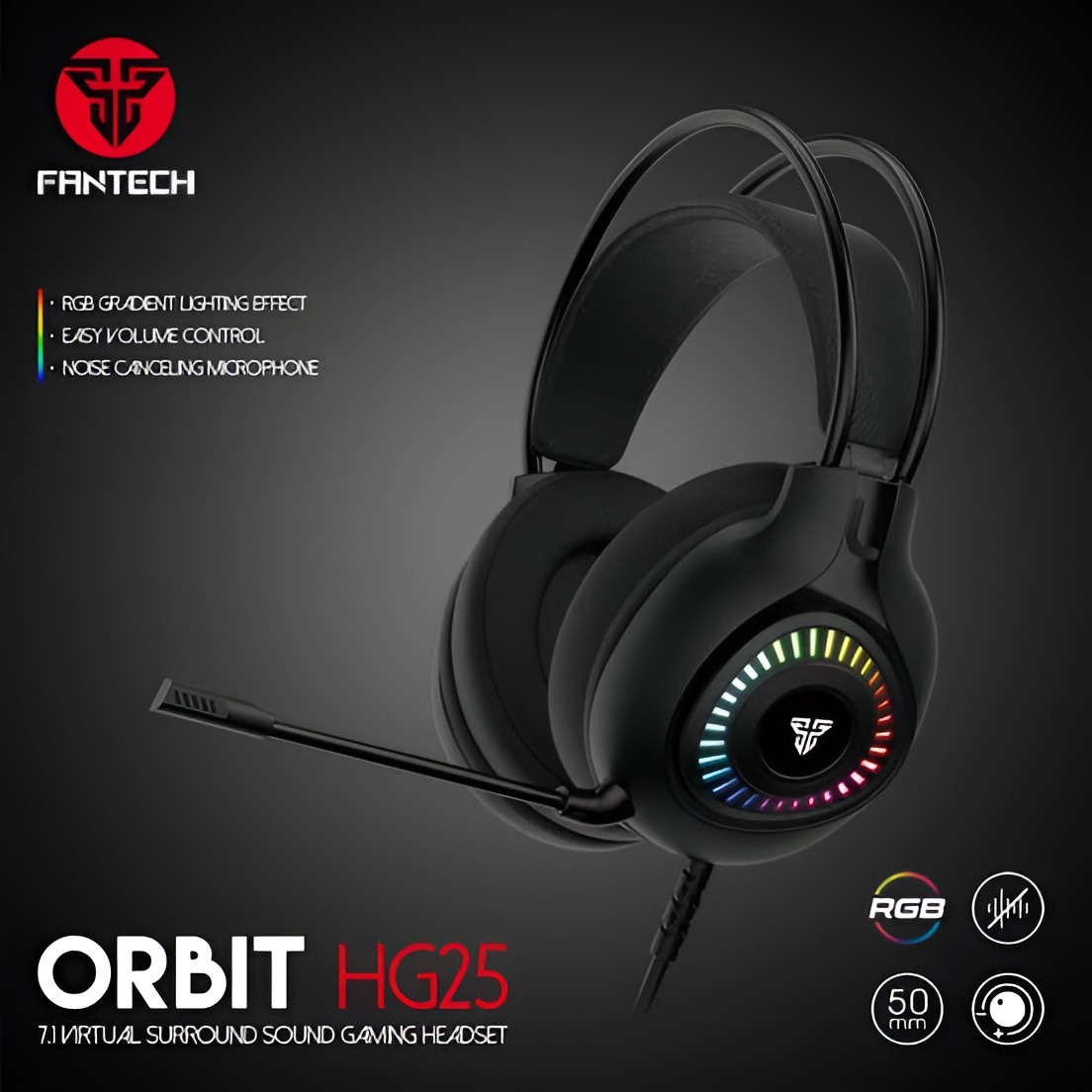 Picture of Fantech ORBIT HG25 7.1 Virtual Surround Sound Gaming Headset\ No product will be return after The Seal is broken