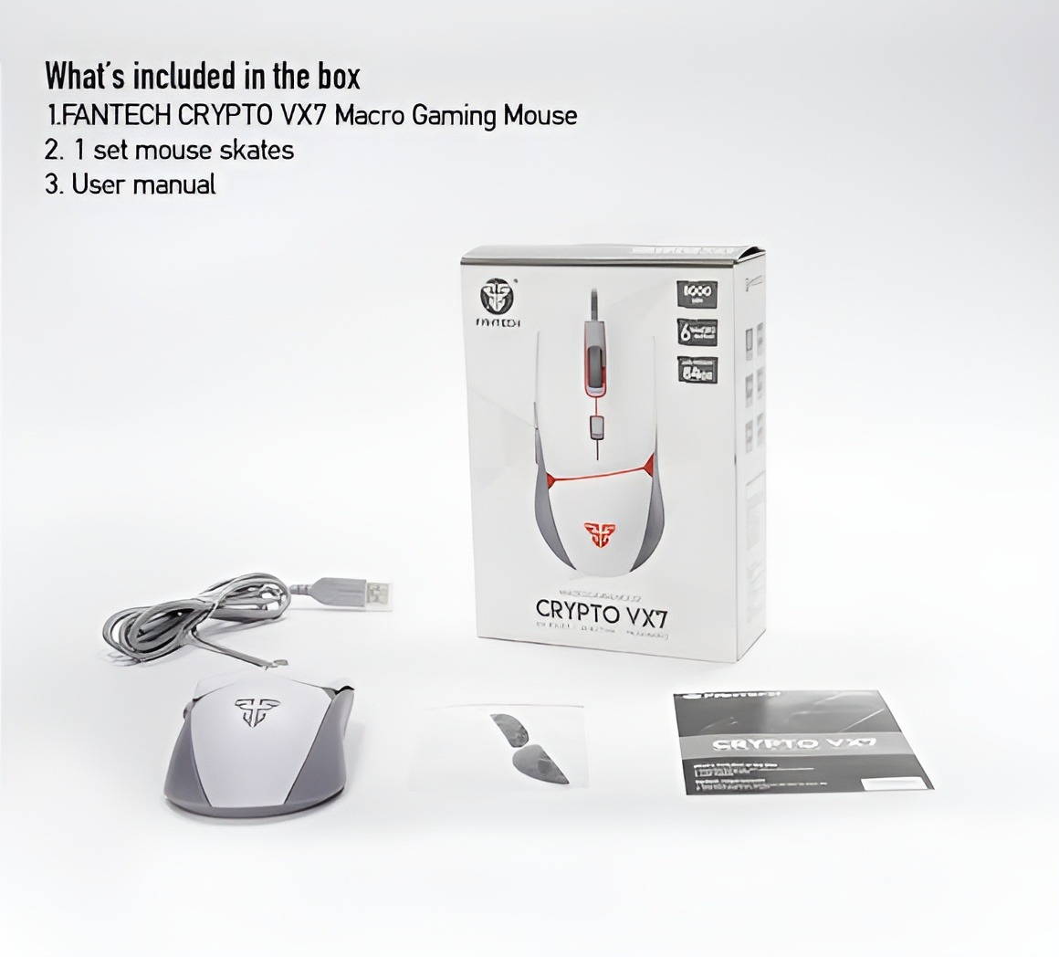 Picture of Fantech VX7 Crypto Space Edition 6 Button USB Gaming Mouse \ No product will be return after The Seal is broken