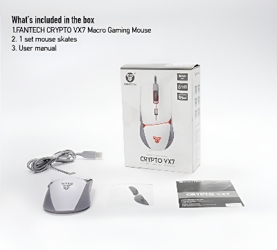 Picture of Fantech VX7 Crypto Space Edition 6 Button USB Gaming Mouse \ No product will be return after The Seal is broken