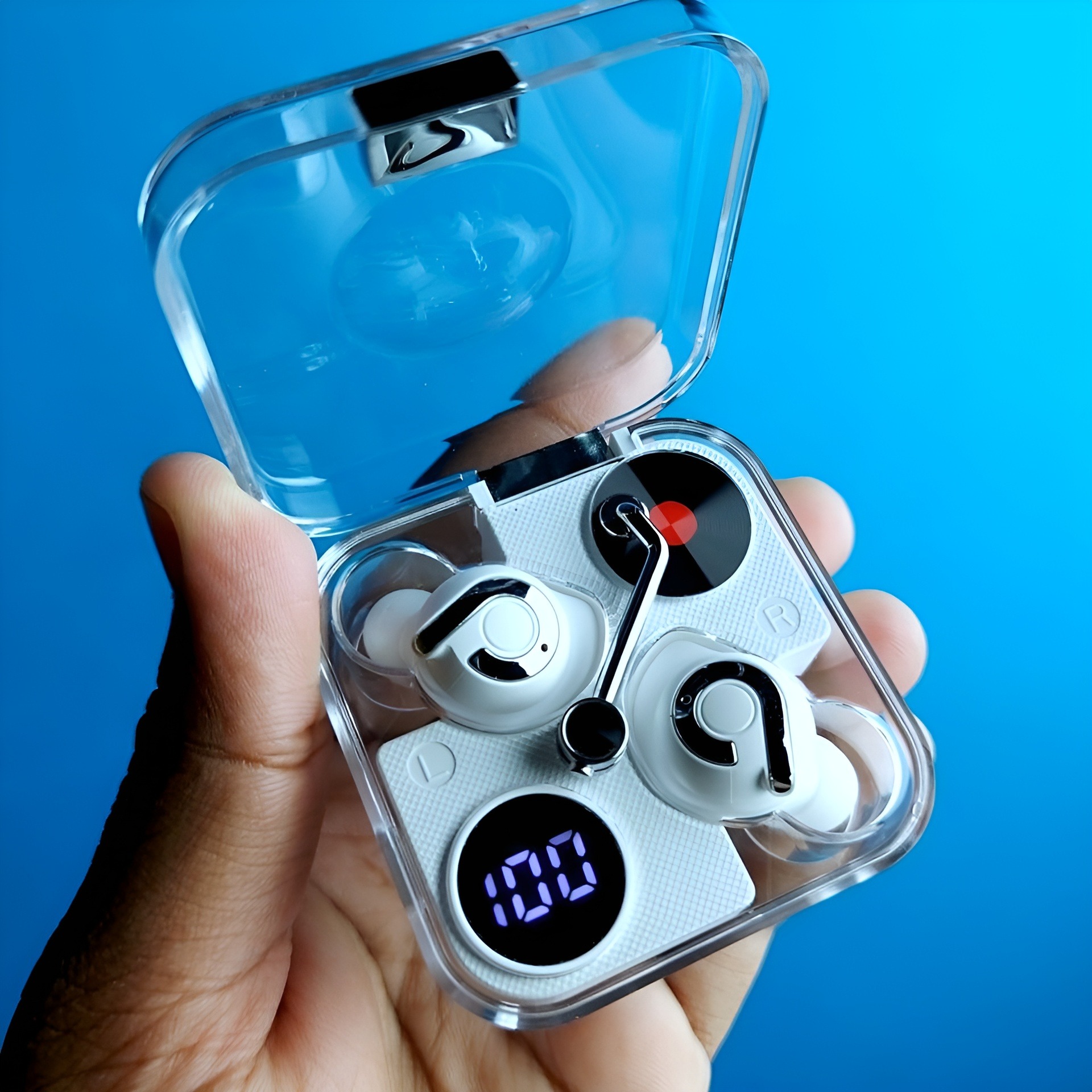 Picture of Extra Bass P61 Pro Transparent Noise Reduction True Wireless Earbuds \ No product will be return after The Seal is broken