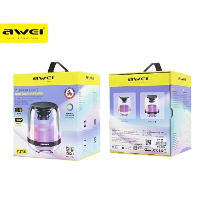 Picture of AWEI Y386 RGB Light Portable Bluetooth Speaker \ No product will be return after The Seal is broken