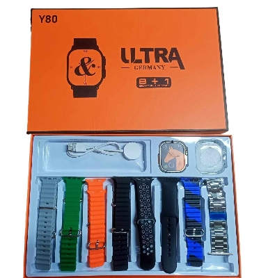 Picture of Y80 Ultra Smartwatch With 8 Strap No product will be return after The Seal is broken