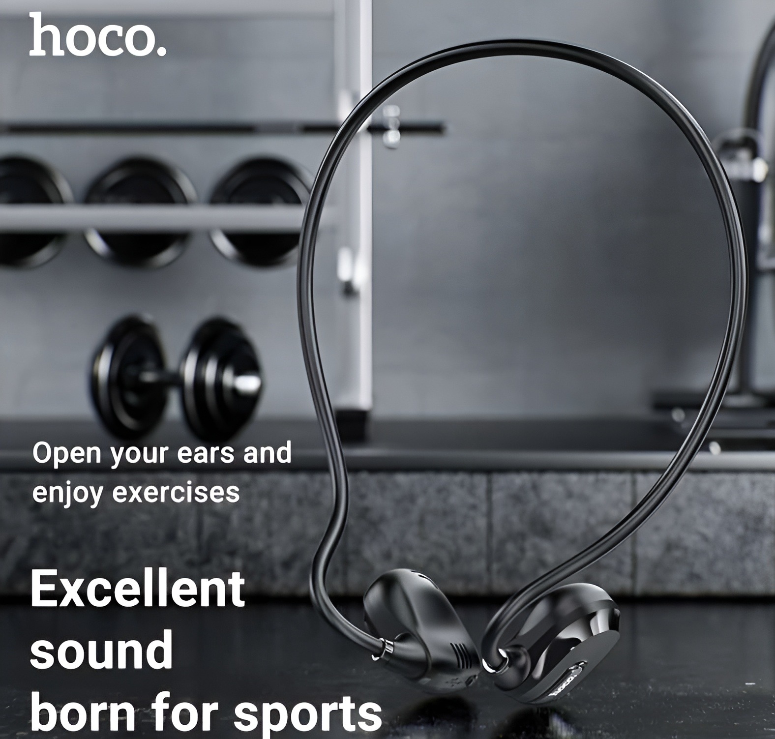 Picture of Hoco ES63 Open Ear Wireless Sports Headphones Air Conduction BT Earphones Sports Headphone No product will be return after The Seal is broken